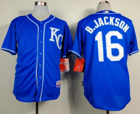 Royals #16 Bo Jackson Light Blue Alternate 2 Cool Base Stitched MLB Jersey - Click Image to Close